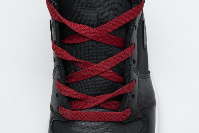 [plus size shoes]Air @j1 Retro High Black Satin Gym Red 555088-060