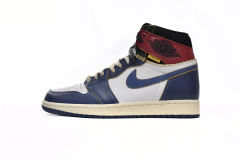 [plus-size shoes]Air @j1 Retro High Union Los Angeles Blue Toe BV1300-146