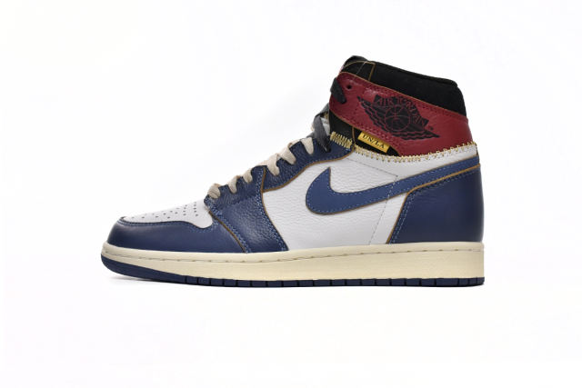 [plus-size shoes]Air @j1 Retro High Union Los Angeles Blue Toe BV1300-146