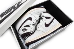 [plus size shoes]Air @j1 Retro High OG Sail/Burgundy Crush DO7097-100