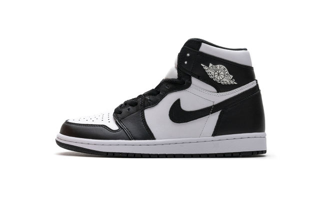 [plus size shoes]Air @j1 Retro High Black White 555088-010