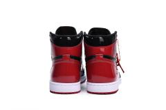 [plus size shoes]Air @j1 Retro High OG Bred Patent 555088-063