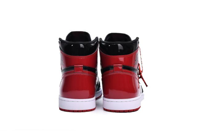 [plus size shoes]Air @j1 Retro High OG Bred Patent 555088-063