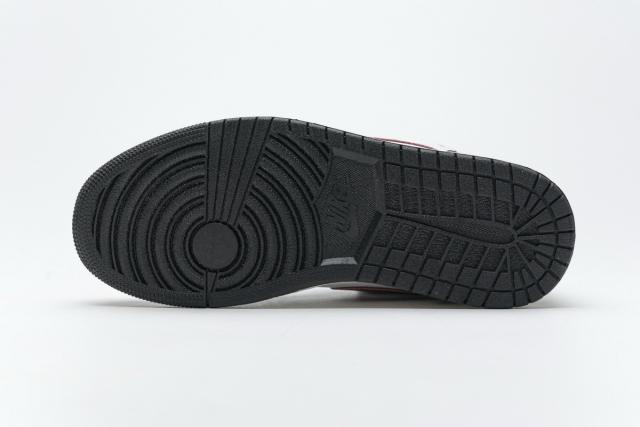 [plus size shoes]Air @j1 Retro High Black Gym Red 555088-061