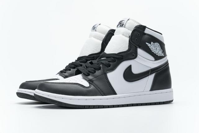 [plus size shoes]Air @j1 Retro High Black White 555088-010