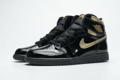 [plus size shoes]Air @j1 Retro High Black Metallic Gold 555088-032