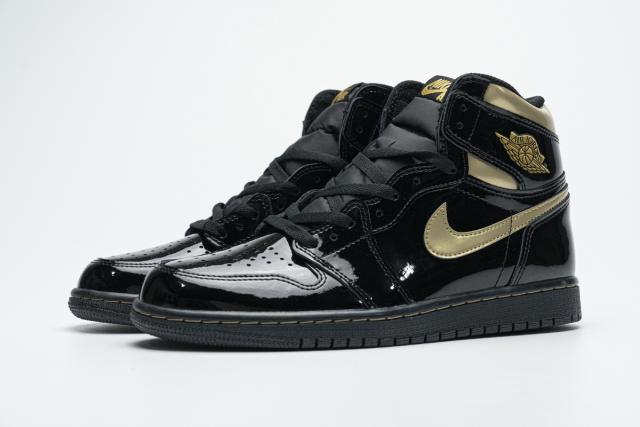[plus size shoes]Air @j1 Retro High Black Metallic Gold 555088-032
