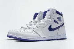 [plus size shoes]Air @j1 Retro High OG White Purple CD0461-151