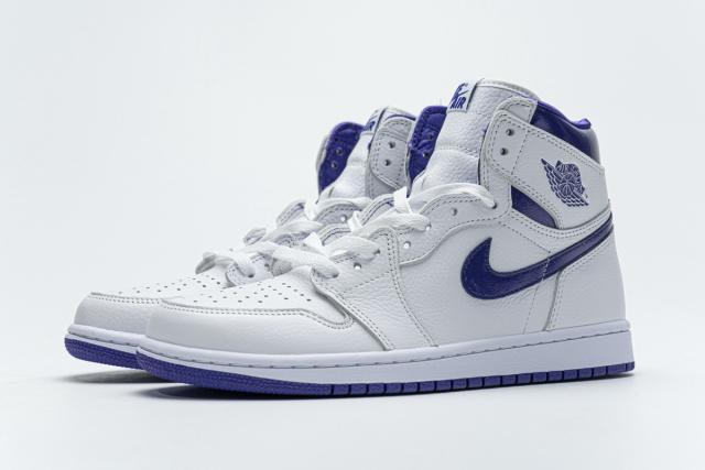 [plus size shoes]Air @j1 Retro High OG White Purple CD0461-151