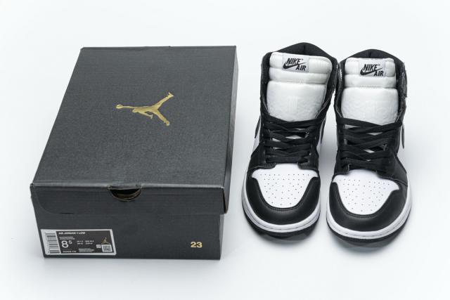 [plus size shoes]Air @j1 Retro High Black White 555088-010