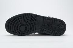 [plus size shoes]Air @j1 Retro High Black Satin Gym Red 555088-060