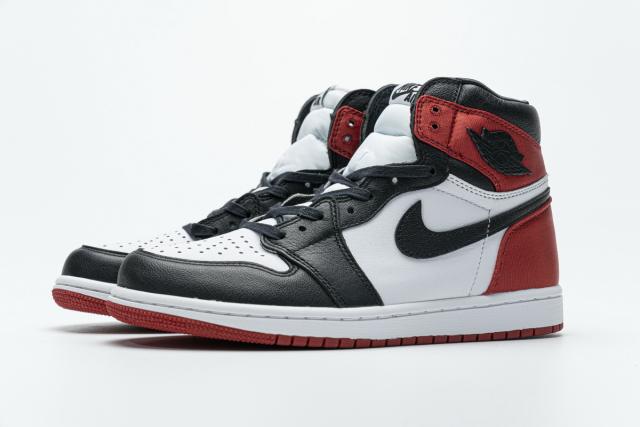 [plus size shoes]Air @j1 Retro High Satin Black Toe CD0461-016