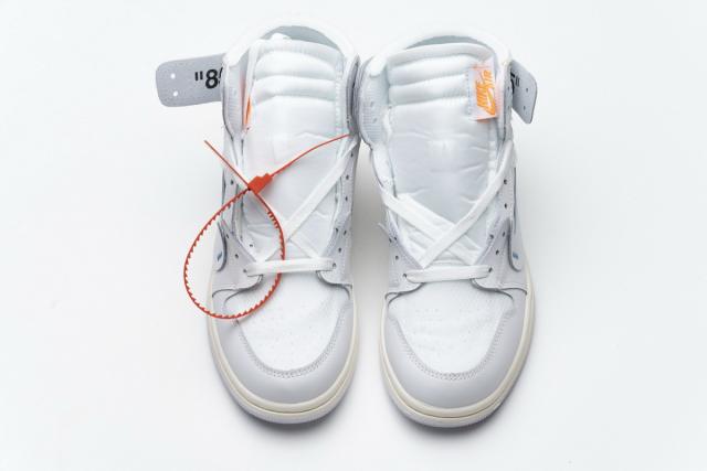 [plus size shoes]Air @j1 Retro High OW  White AQ0818-100