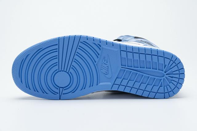 [plus-size shoes]Air @j1 Retro High White University Blue Black 555088-134