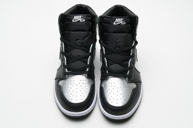 ［plus-size shoes]Air @j1 Retro High Silver Toe CD0461-001
