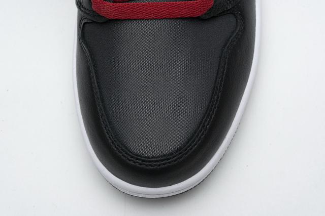 [plus size shoes]Air @j1 Retro High Black Satin Gym Red 555088-060