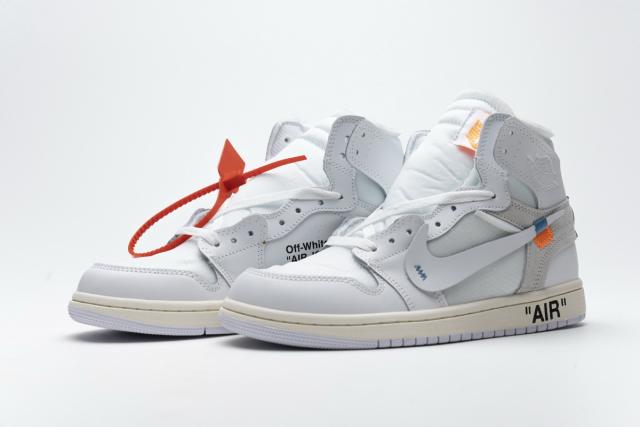 [plus size shoes]Air @j1 Retro High OW  White AQ0818-100