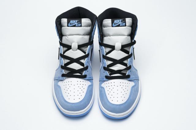 [plus-size shoes]Air @j1 Retro High White University Blue Black 555088-134