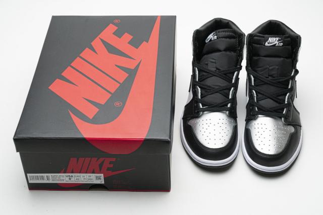 ［plus-size shoes]Air @j1 Retro High Silver Toe CD0461-001