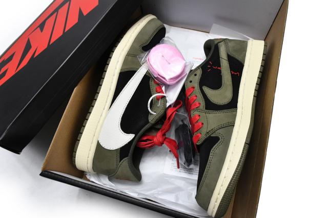 Air Jordαn 1's Low Travis Scott x Dark Green CQ4277-200
