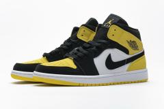 Air Jordαn 1's Mid Yellow Toe Black 852542-071
