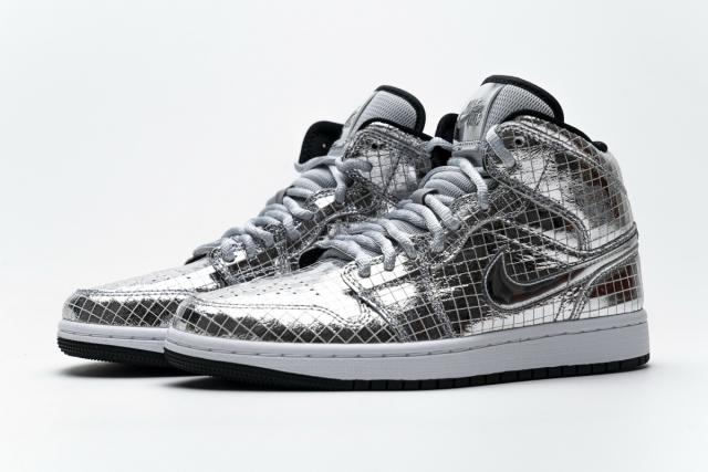 Jordαn 1's Mid SE Disco Metallic Silver (W) CU9304-001