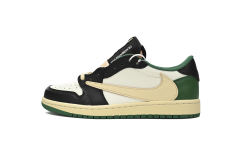 Air Jordαn 1's Travis Scott Black Green Barb DM7866-128