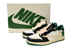 Air Jordαn 1's Travis Scott Black Green Barb DM7866-128