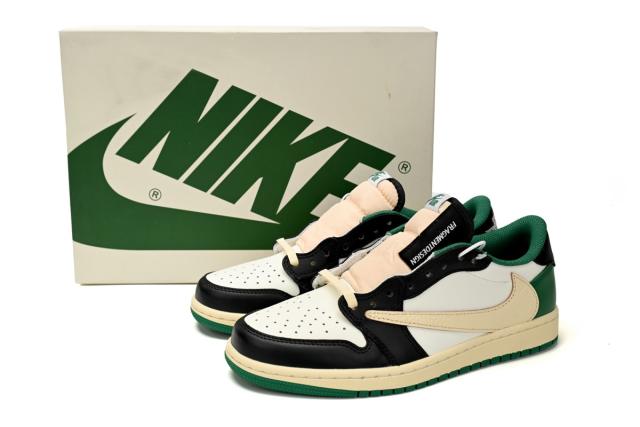 Air Jordαn 1's Travis Scott Black Green Barb DM7866-128