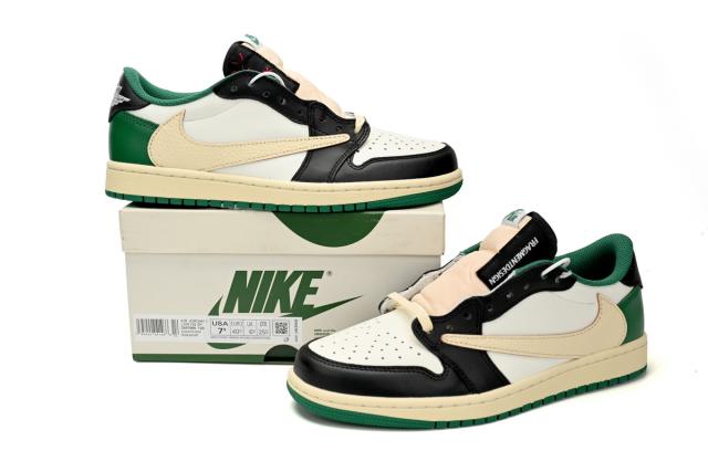 Air Jordαn 1's Travis Scott Black Green Barb DM7866-128