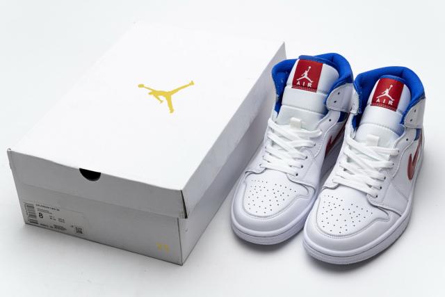 Air Jordαn 1's Mid White Red Royal BQ6472-164