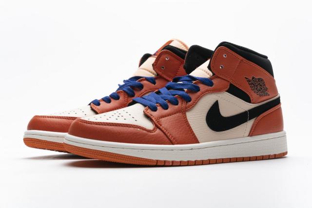 Air Jordαn 1's Mid Team Orange Black 852542-800