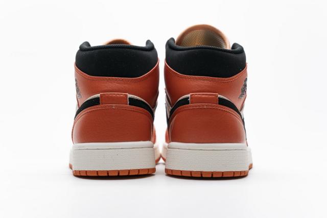 Air Jordαn 1's Mid Team Orange Black 852542-800