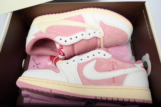 Air Jordαn 1's Low Travis Scott OG White Pink DM7866-600