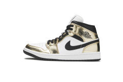 Air Jordαn 1's Mid Metallic Gold Black White DC1419-700