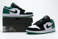 Jordαn 1's White Black Mystic Green 553558-113