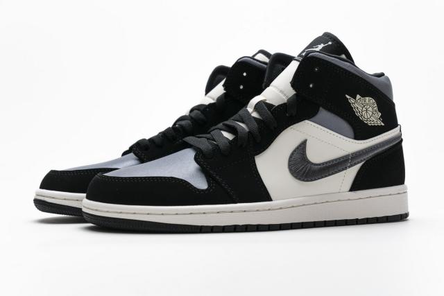 Air Jordαn 1's Mid Satin Grey Toe 852542-011