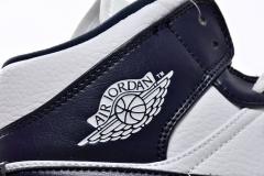 Air Jordαn 1's Mid White Metallic Gold Obsidian - 554724-174