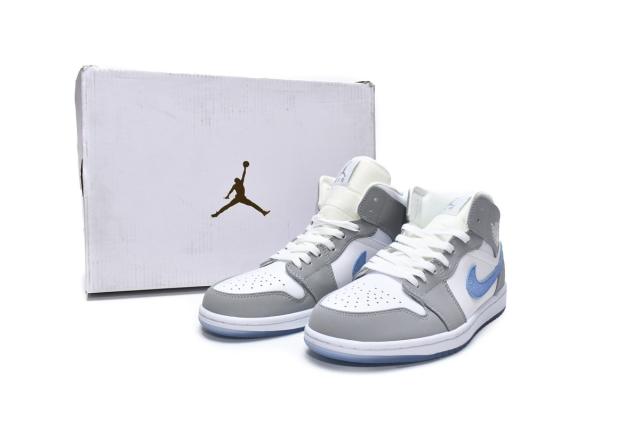 Air Jordαn 1's Mid Wolf Grey Aluminum BQ6472-105