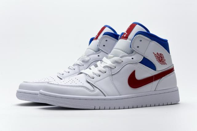 Air Jordαn 1's Mid White Red Royal BQ6472-164