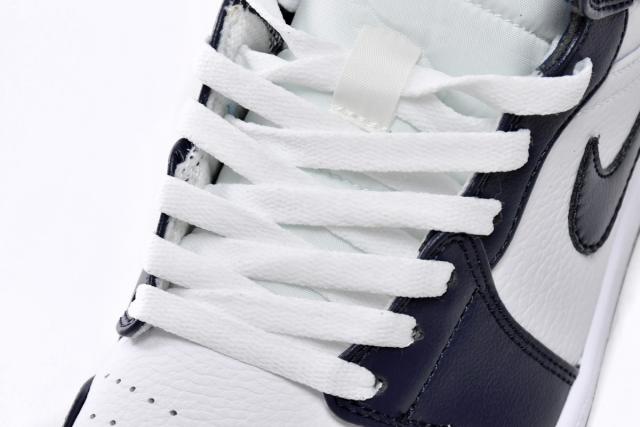 Air Jordαn 1's Mid White Metallic Gold Obsidian - 554724-174
