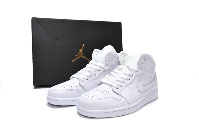 Air Jordαn 1's Mid GS white 554725-109