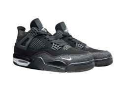 [plus-size shoes]1:1 quality version 27999153 Nigel Sylvester x Jordαn 4's OG  black by black BIKE
