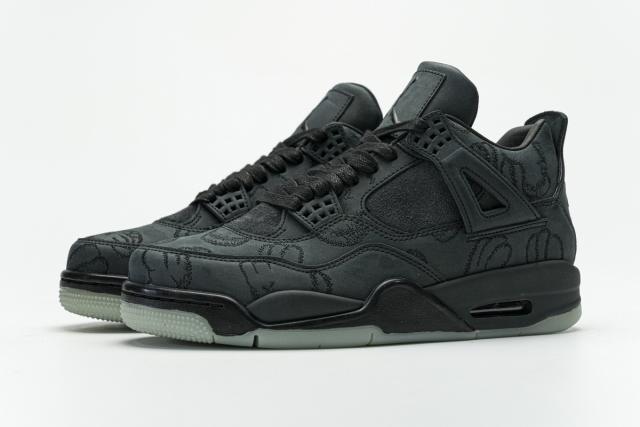 ［plus-size shoes]Air Jordαn 4's Retro Kaws Black 930155-001
