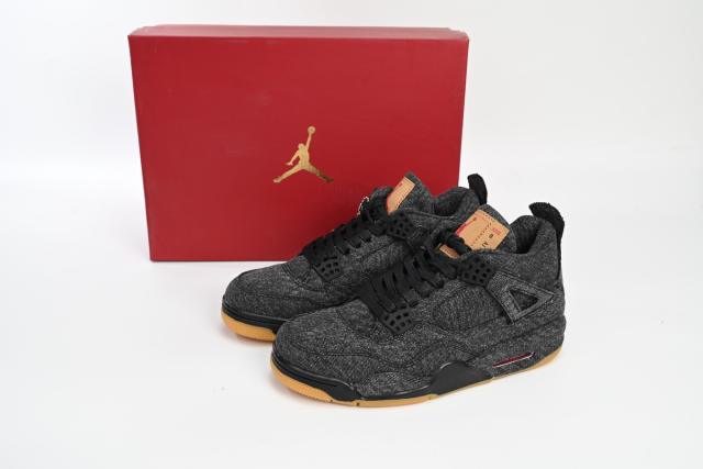 ［plus-size shoes]Levis x Air @j4 Levi's Black AQ9103-001
