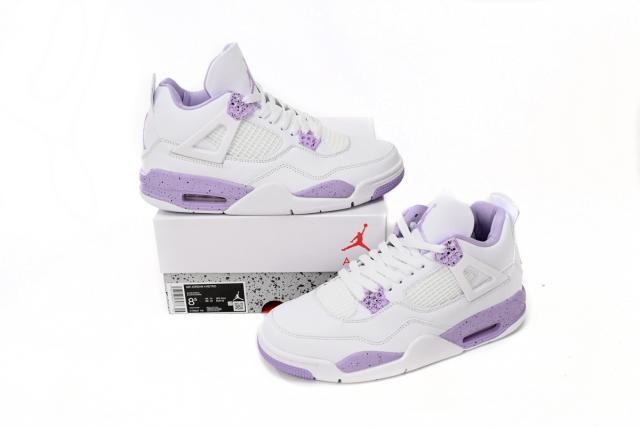 ［plus-size shoes]Air Jordαn 4's White Purple Oreo CT8527-115