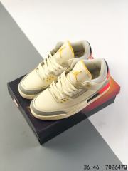 Jordαn 3's Yellow Grey Crackle Basketball Shoes