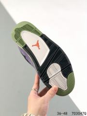 Jordαn 4's Green and Purple Colorblock Basketball Shoes