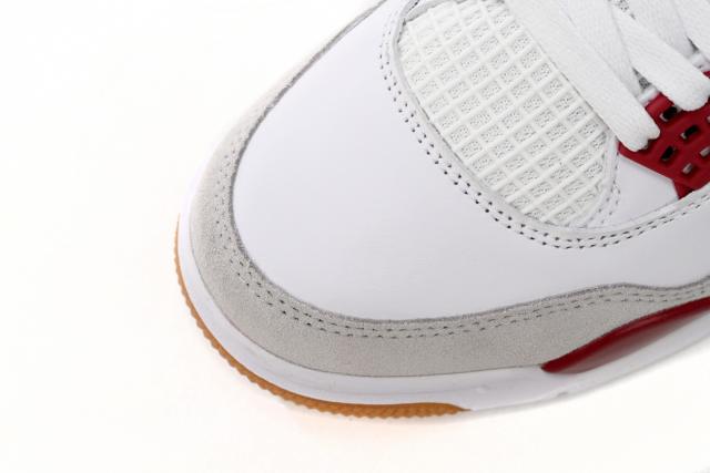 ［plus-size shoes]N SB x Air Jordαn 4's White Red DR5415-160