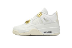 ［plus-size shoes]Air Jordαn 4's Retro Metallic Gold AQ9129-170
